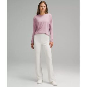 Lululemon Shirt Women All Yours Long Sleeve Soft Stretch Pink Taupe Top 6 NWOT‎